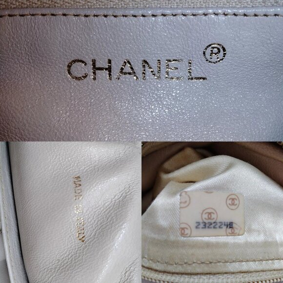 982870AM (S6) Chanel Crossbody Bag White Lambskin - Picture 10 of 11